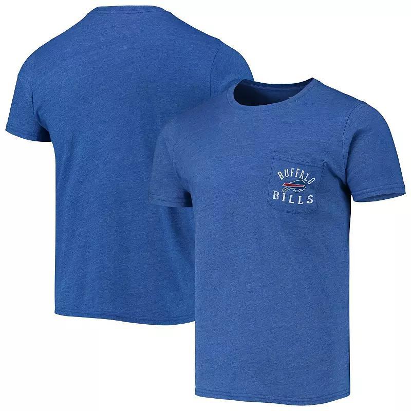 Mens Fanatics Branded Heathered Royal Buffalo Bills Field Goal Pocket Tri-Blend T-Shirt Product Image