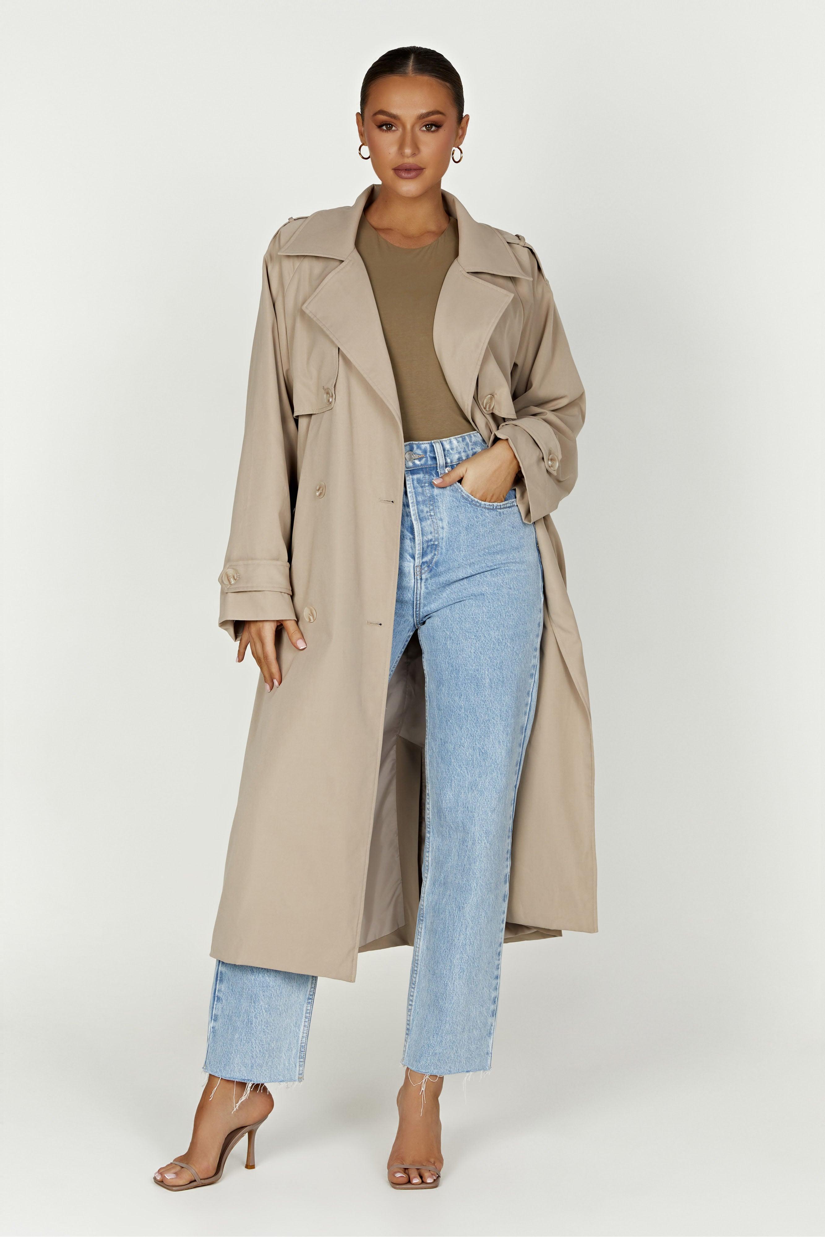 Andreas Oversized Trench Coat - Beige Product Image