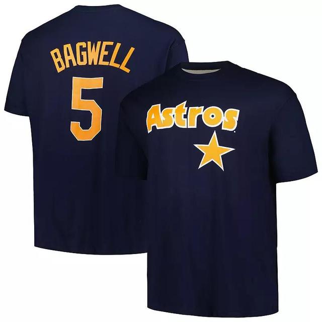 Mens Profile Jeff Bagwell Houston Astros Big & Tall Cooperstown Collection Player Name & Number T-Shirt Blue Product Image