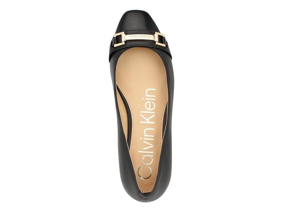 Calvin Klein Crystil Leather) Women's Flat Shoes Product Image