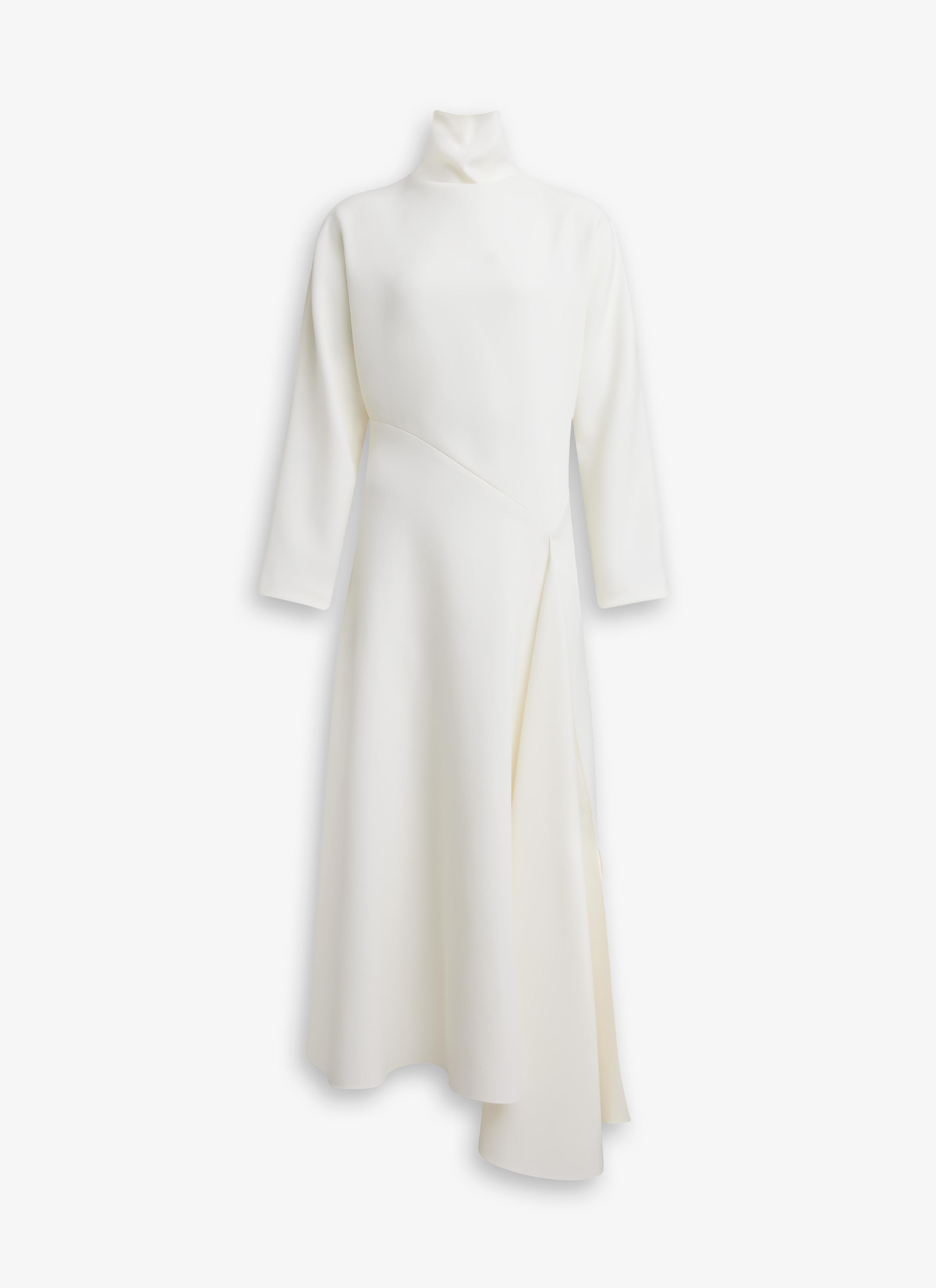 White FLUID ASYMMETRIC DRESS product image