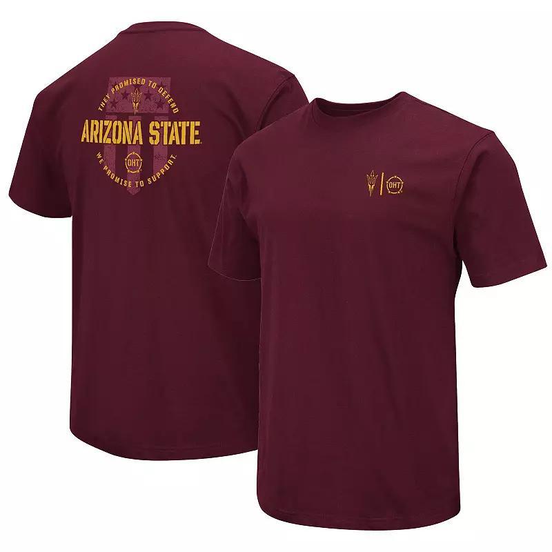 Mens Colosseum Maroon Arizona State Sun Devils OHT Military Appreciation T-Shirt Product Image