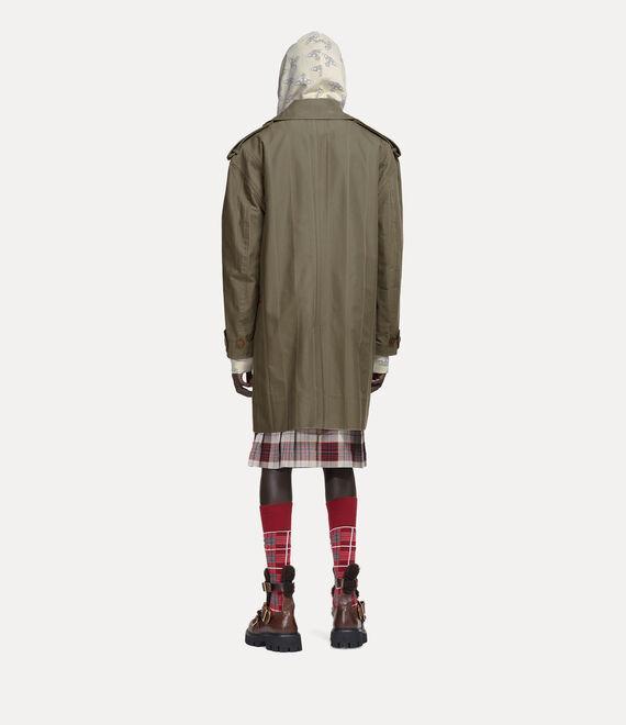 Stripped Trench Coat  Product Image