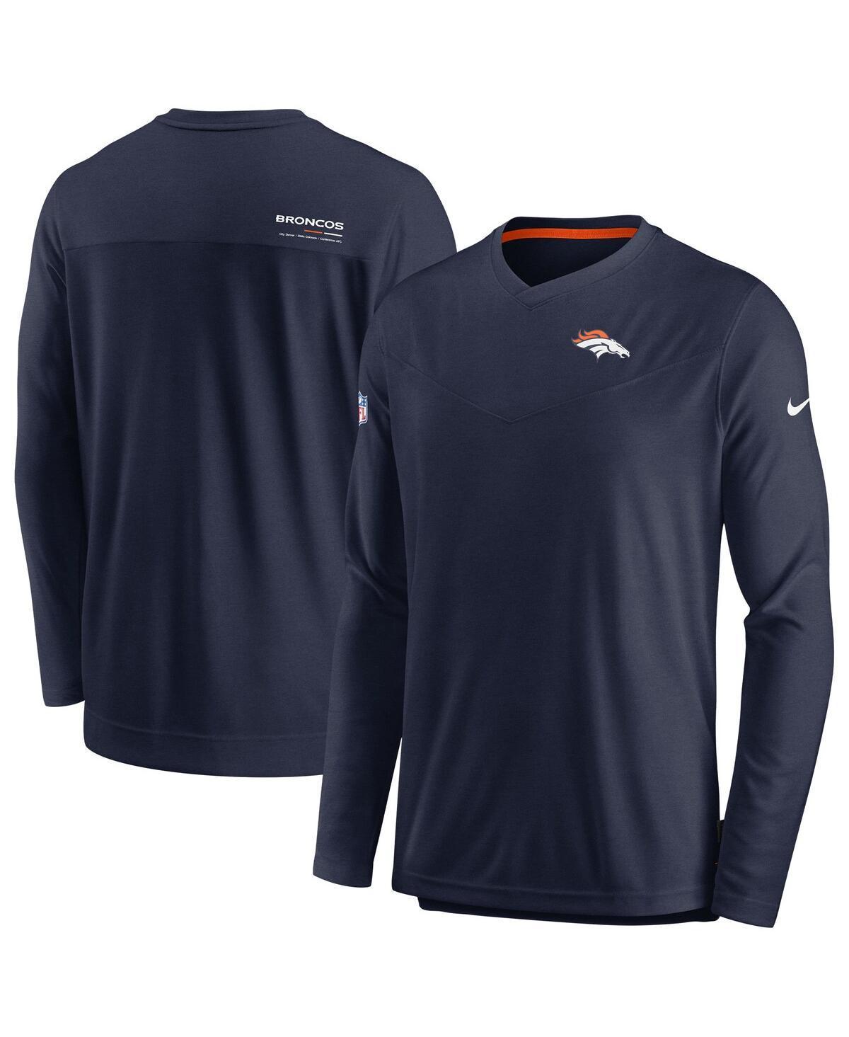 Mens Nike Navy Chicago Bears Sideline Coach Chevron Lock Up Long Sleeve V-Neck Performance T-Shirt Product Image