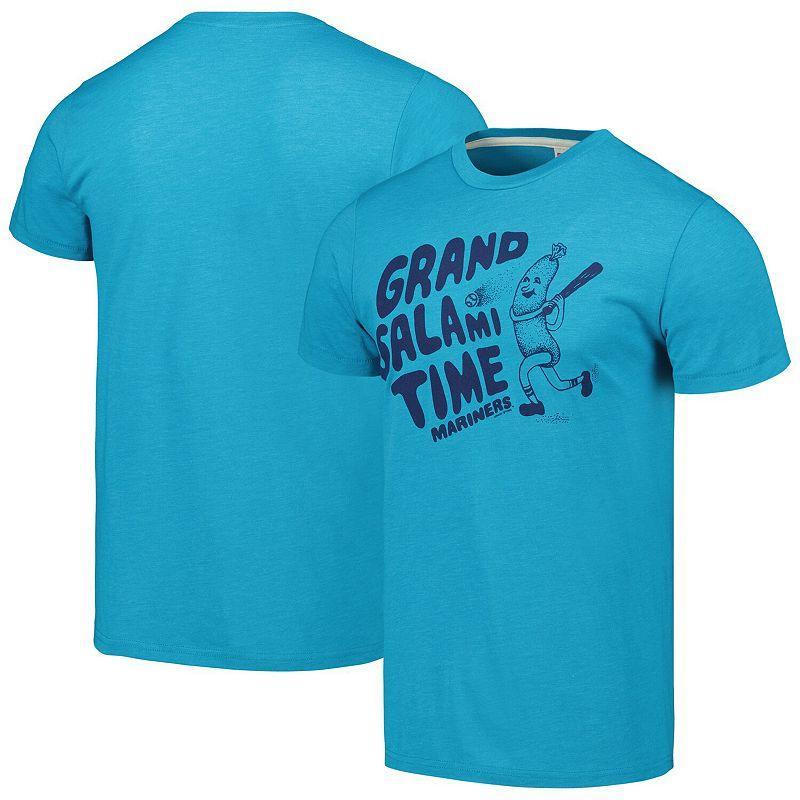 Mens Homage Aqua Seattle Mariners Grand Salami Time Hyper Local Tri-Blend T-Shirt Turquoise A Product Image