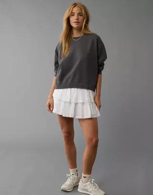 AE Cropped Crew Neck Pullover Sweatshirt Product Image