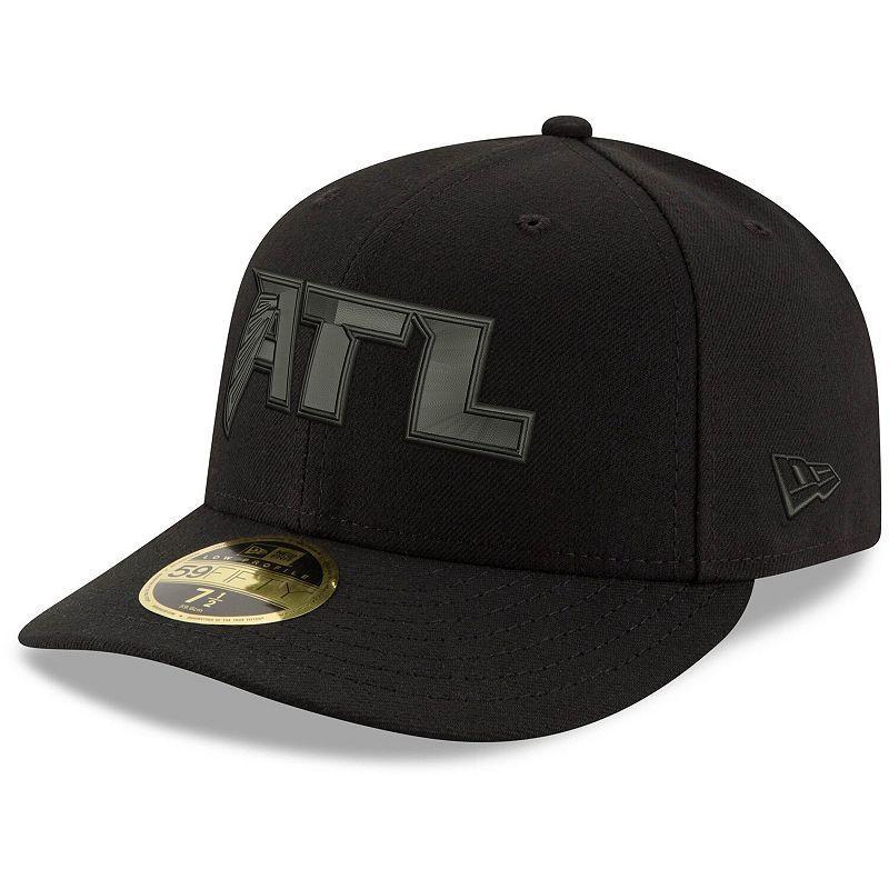 Mens New Era Black Atlanta Falcons Alternate Logo Black on Black Low Profile 59FIFTY II Fitted Hat Product Image