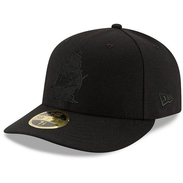 Mens New Era Black Tampa Bay Buccaneers Alternate Logo Black Low Profile 59FIFTY II Fitted Hat Product Image