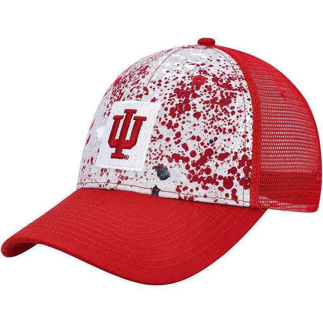 Mens Colosseum Gray/Crimson Indiana Hoosiers Love Fern Trucker Snapback Hat Product Image