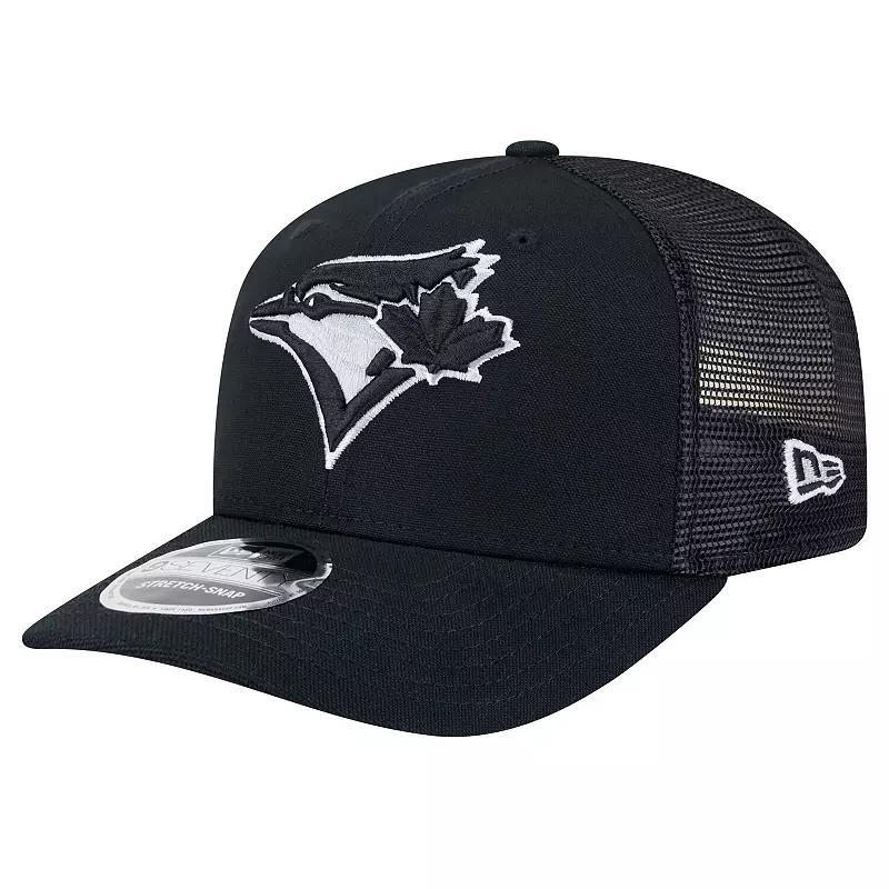 Mens New Era Black Toronto Blue Jays Canvas 9SEVENTY COOLERA Stretch-Snap Hat Product Image