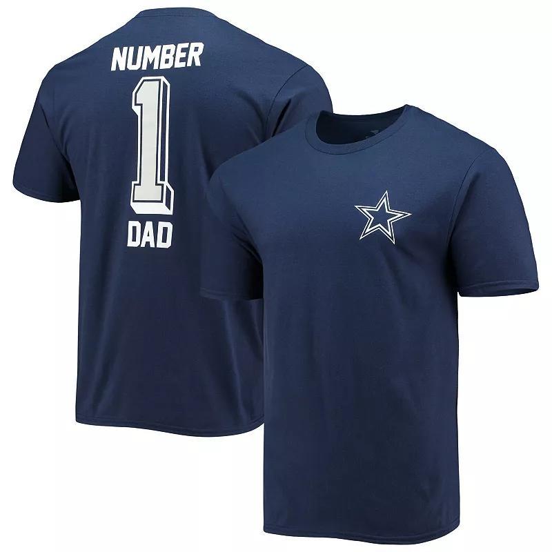 Mens Fanatics Branded Dallas Cowboys #1 Dad T-Shirt Blue Product Image