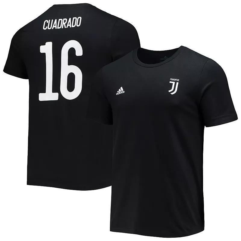 Mens adidas Juan Cuadrado Black Juventus Amplifier Name & Number T-Shirt Product Image