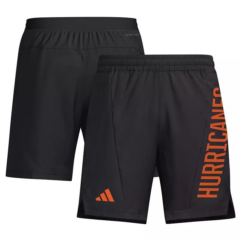 Mens adidas Miami Hurricanes Designed for Training AEROREADY Shorts Product Image