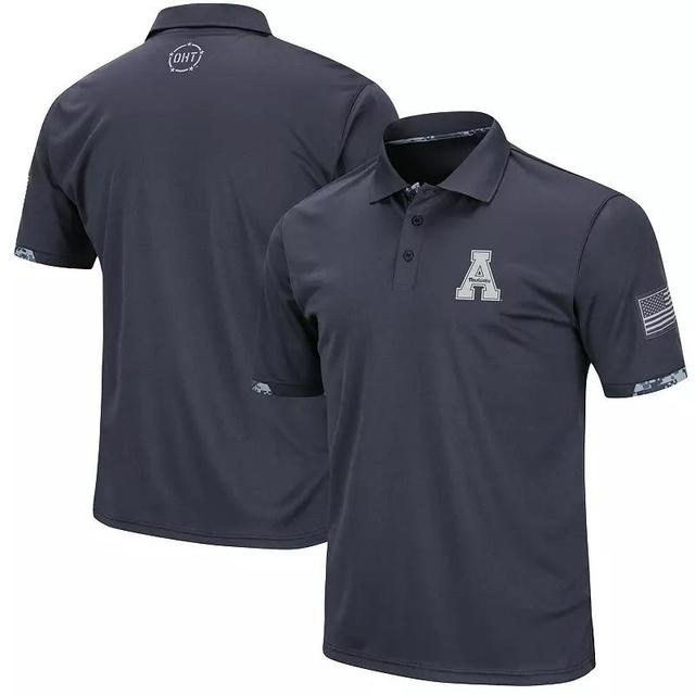 Mens Colosseum Charcoal Kansas Jayhawks OHT Military Appreciation Digital Camo Polo Product Image