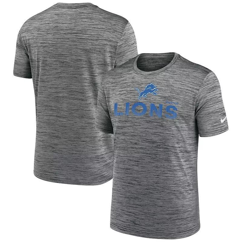 Mens Nike Anthracite Detroit Lions Blitz Velocity Modern Performance T-Shirt Product Image