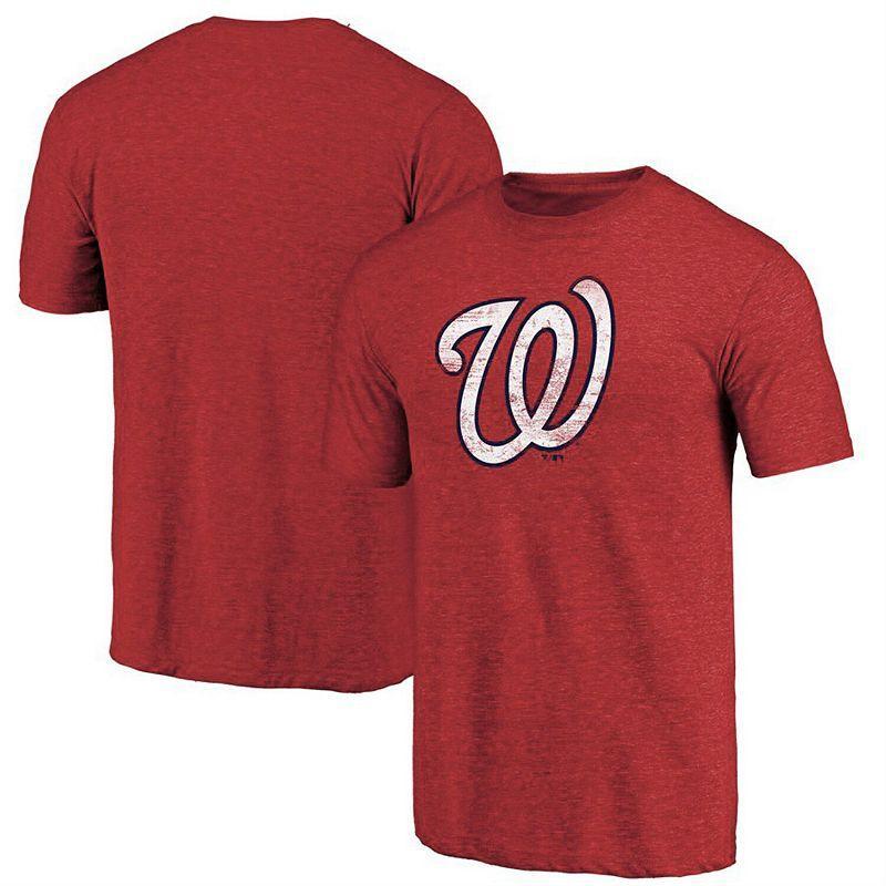 Mens Fanatics Branded Washington Nationals Weathered Official Logo Tri-Blend T-Shirt Product Image