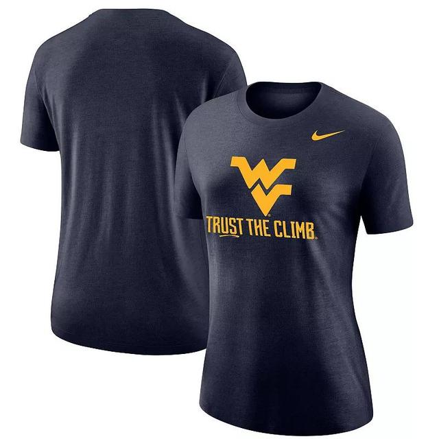 Womens Nike West Virginia Mountaineers Trust the Climb Varsity T-Shirt Blue Product Image