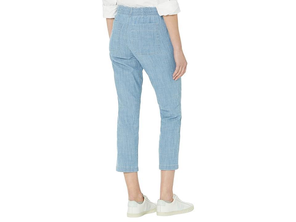 L.L.Bean Lakewashed Chino Pull-On Chambray Pants Ankle (Chambray) Women's Casual Pants Product Image