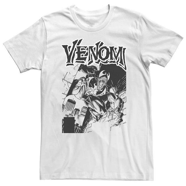 Big & Tall Marvel Venom Street Cover Comic Illustration Tee, Mens Product Image