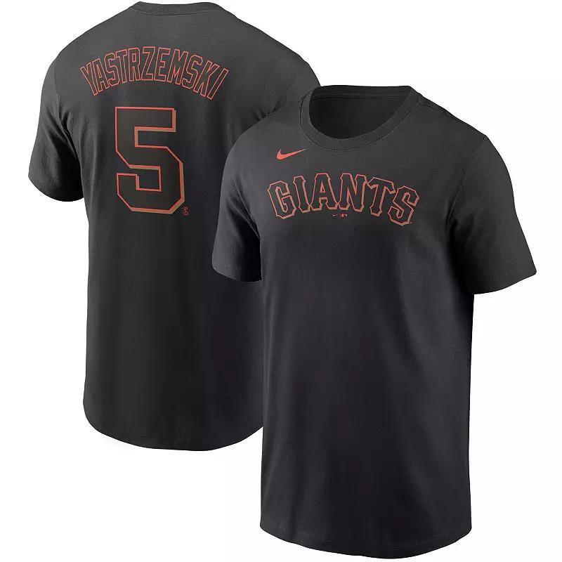 Mens Mike Yastrzemski Black San Francisco Giants Name and Number T-shirt Product Image