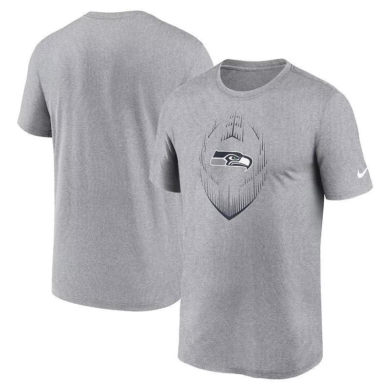 Mens Nike Heather Gray Seattle Seahawks Primetime Legend Icon Performance T-Shirt Product Image