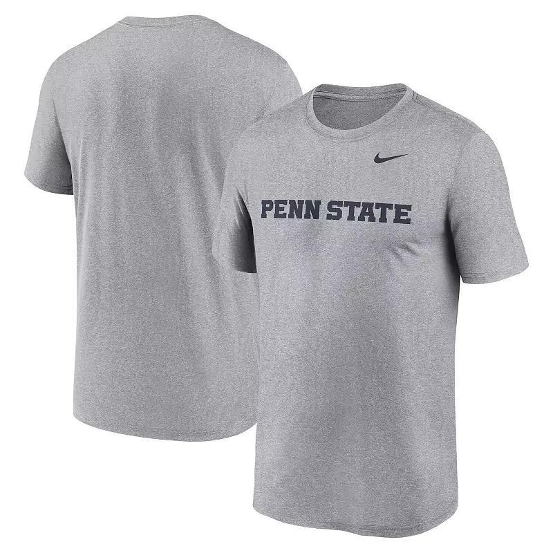 Mens Nike Heather Gray Penn State Nittany Lions Primetime Legend Wordmark T-Shirt Product Image