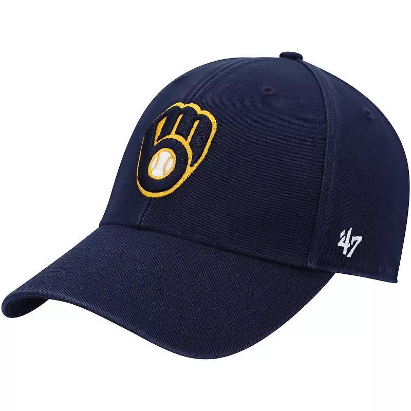 Mens Navy Milwaukee Brewers Legend Mvp Logo Adjustable Hat Product Image