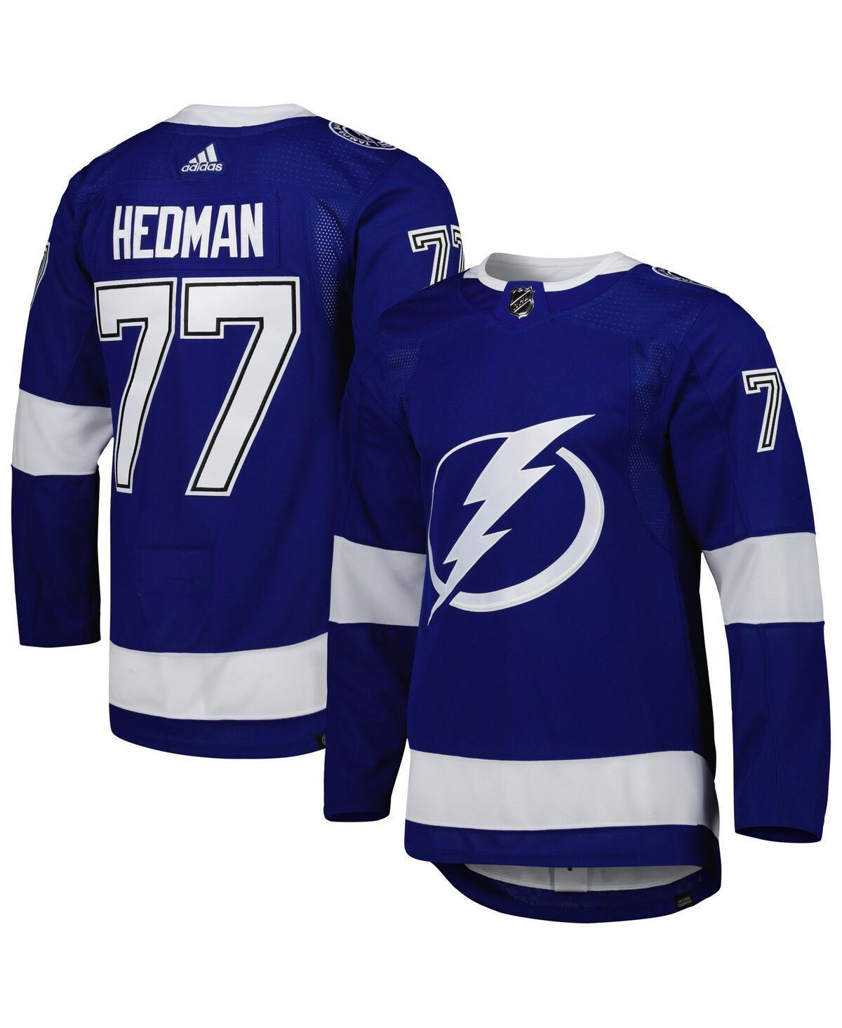 Mens adidas Victor Hedman Blue Tampa Bay Lightning Home Primegreen Authentic Pro Player Jersey Product Image