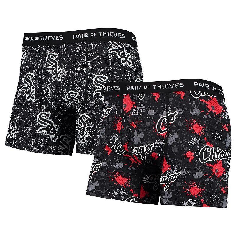 Mens Pair of Thieves Black Chicago White Sox Super Fit 2-Pack Boxer Briefs Set Product Image