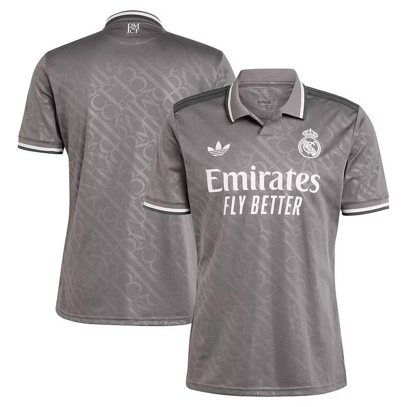 Mens adidas Originals Charcoal Real Madrid 2024/25 Third Replica Jersey Product Image