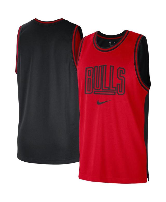 Mens Nike Red Chicago Bulls Courtside Versus Force Split Dna Performance Mesh Tank Top - Red Product Image