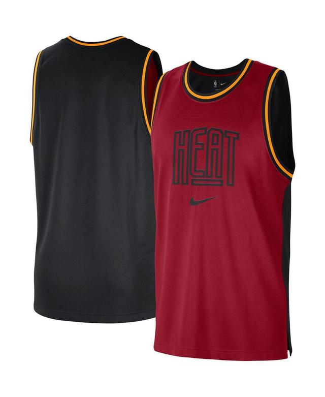 Mens Nike Red Miami Heat Courtside Versus Force Split Dna Performance Mesh Tank Top - Red Product Image