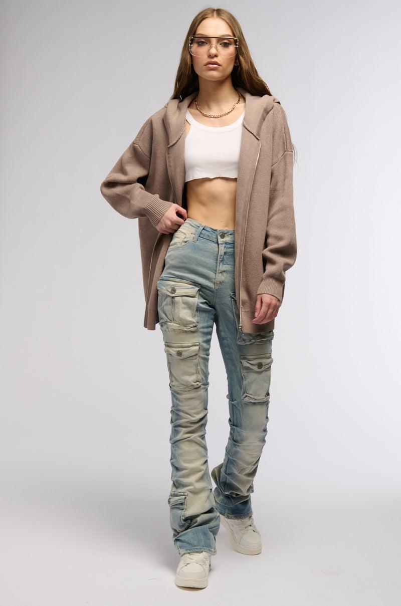 SEVILLE HIGH RISE STACKED JEANS Product Image