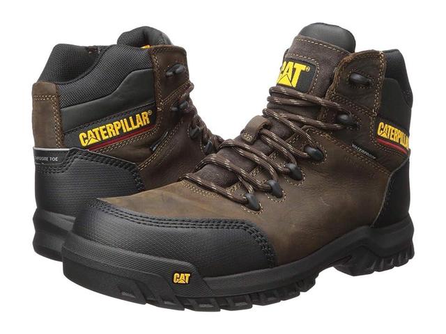 Caterpillar Resorption Waterproof Composite Toe (Seal Brown Leather) Men's Work Boots Product Image