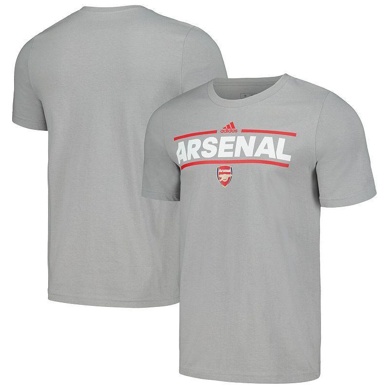 Mens adidas Gray Arsenal Lockup T-Shirt Product Image