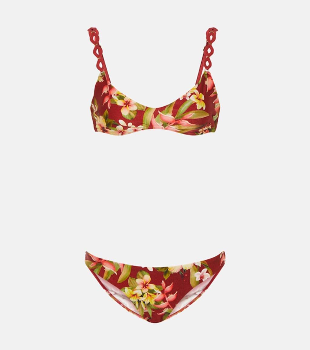 ZIMMERMANN Lexi Floral Bikini In Multi Product Image