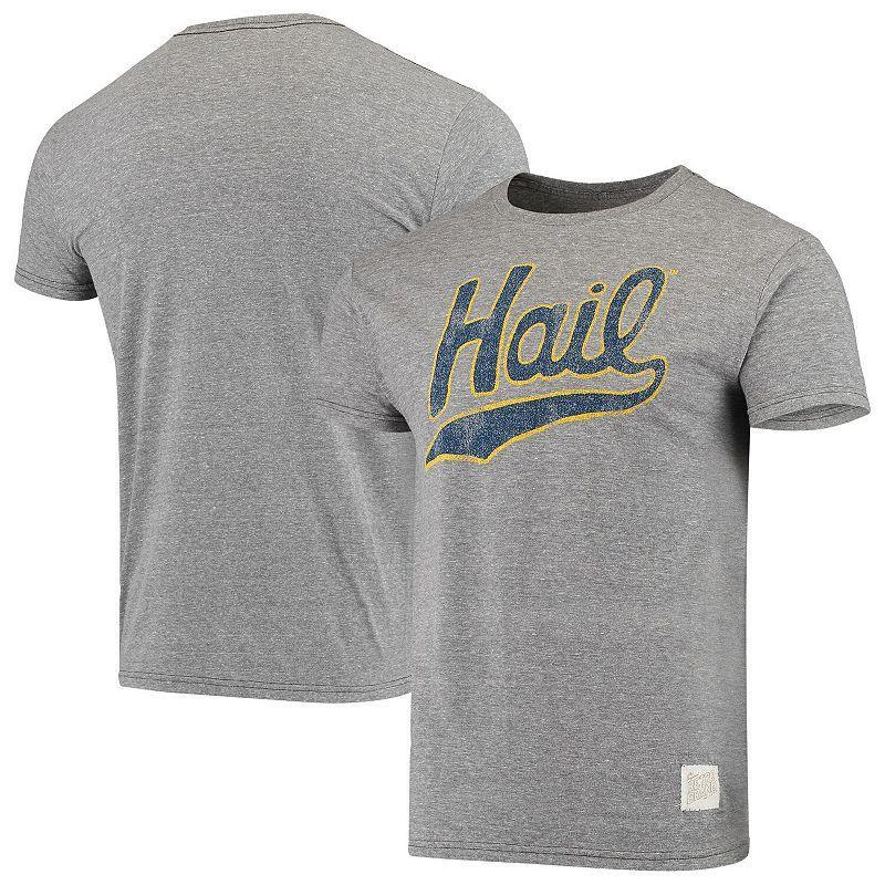 Mens Original Retro Brand Heathered Gray Michigan Wolverines Vintage Hail Tri-Blend T-Shirt Product Image