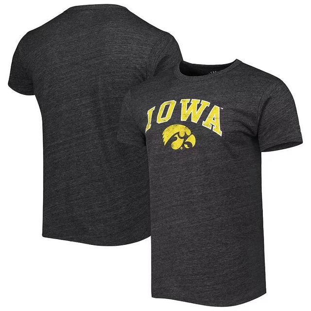 Mens League Collegiate Wear Heather Charcoal Iowa Hawkeyes 1965 Arch Victory Falls Tri-Blend T-Shirt Product Image