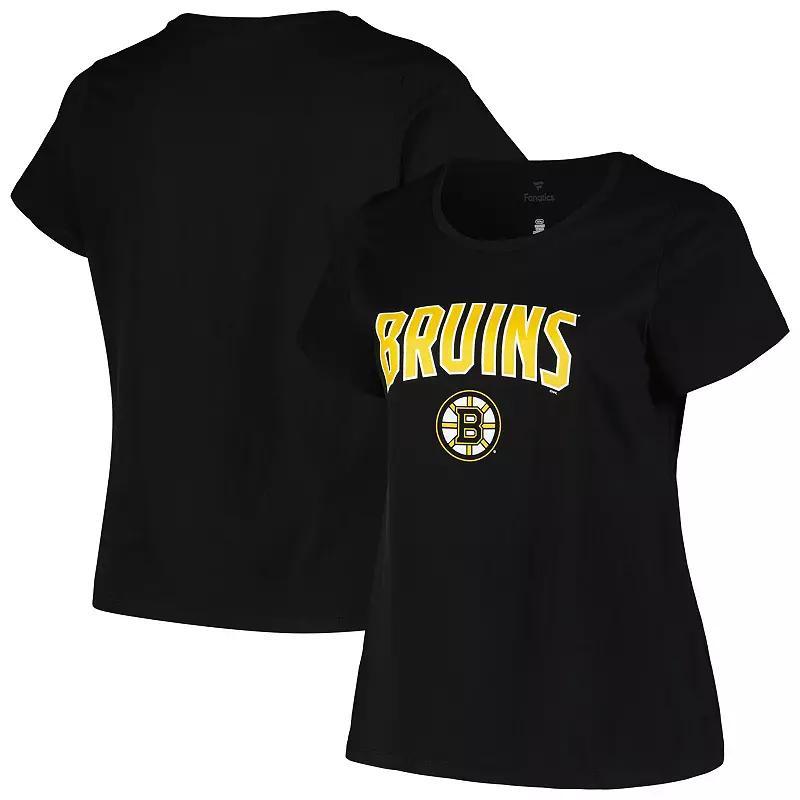 Womens Profile Boston Bruins Plus Size Arch Over Logo T-Shirt Product Image