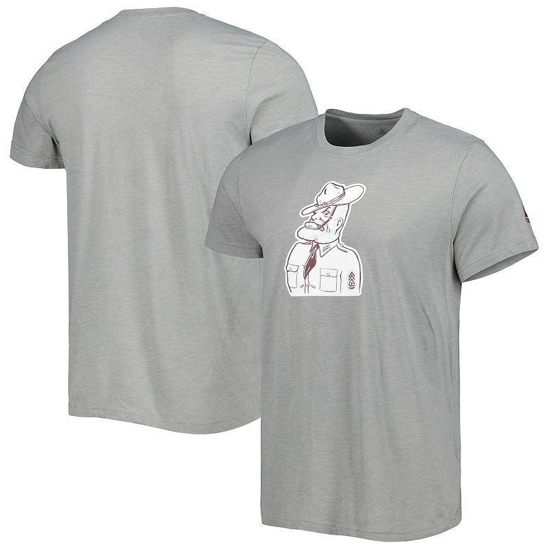 Mens adidas Heathered Gray Texas A&M Aggies Vintage Team Logo Tri-Blend T-Shirt Product Image