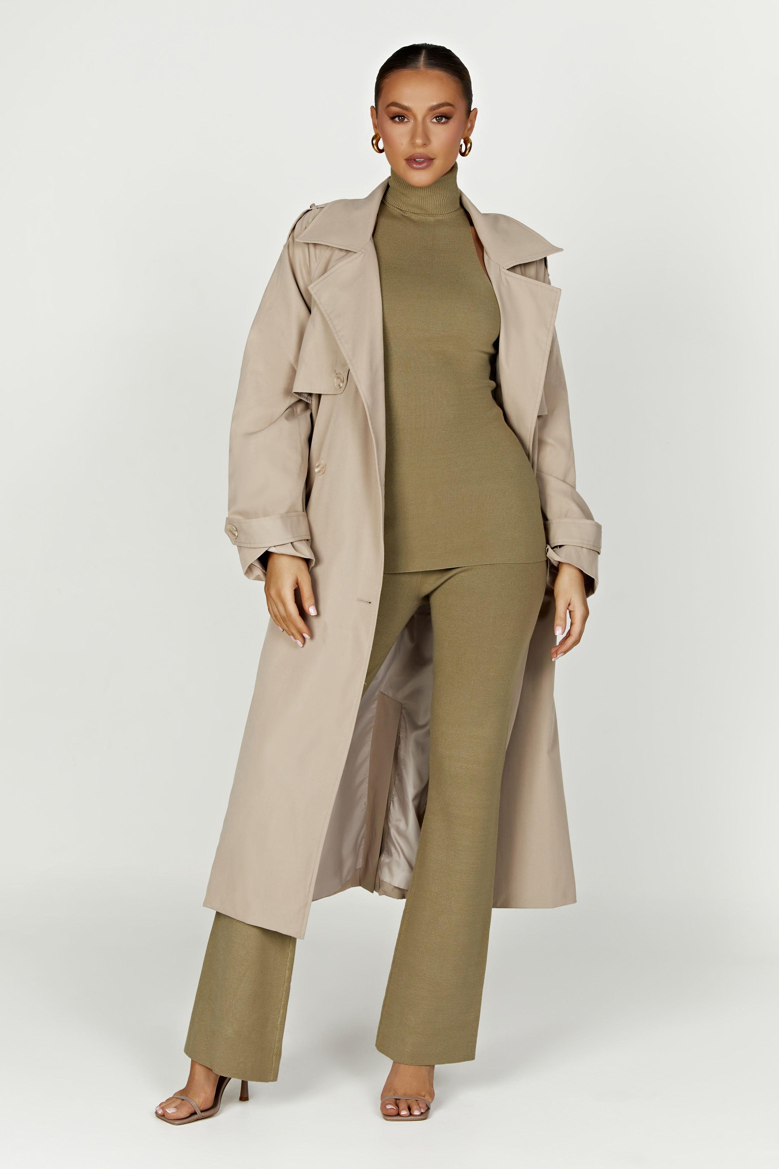 Andreas Oversized Trench Coat - Beige Product Image