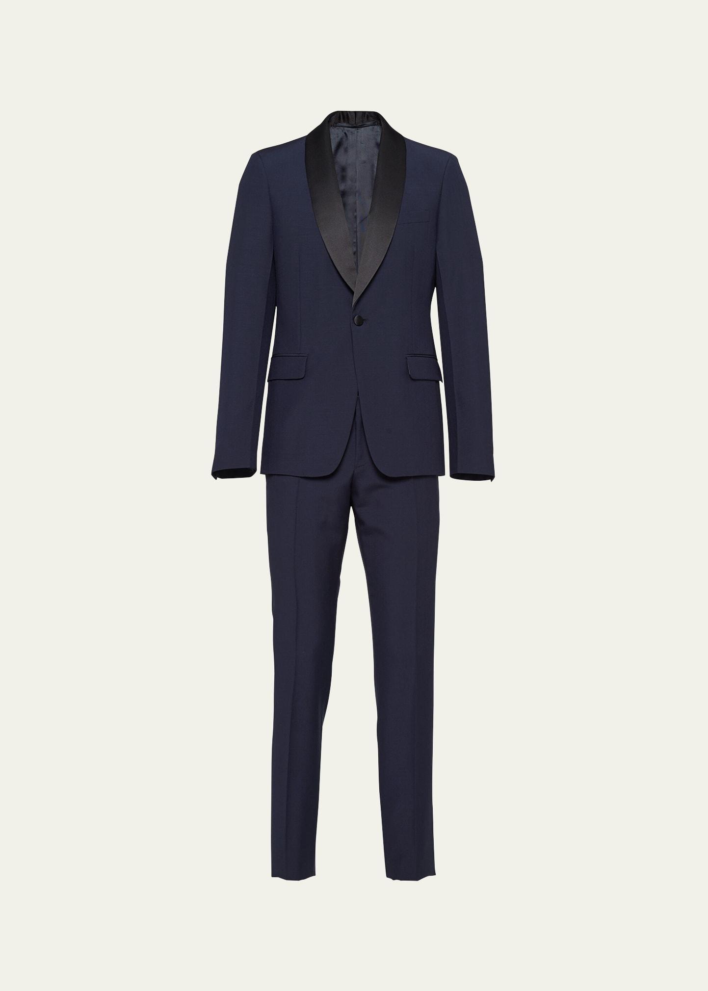 Mens Single-Breasted Wool and Mohair Tuxedo Product Image