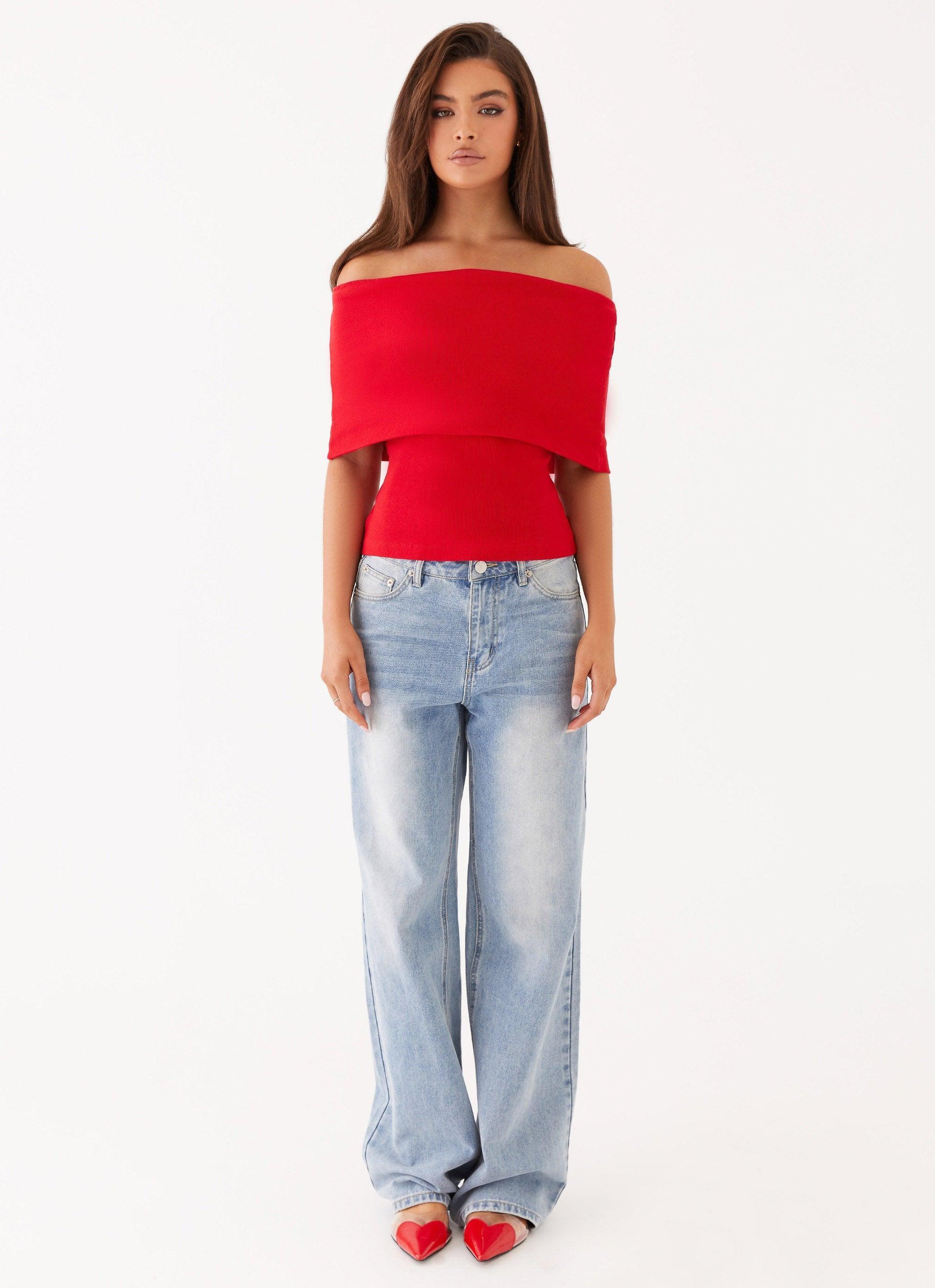 Nellie Knit Top - Cherry Product Image