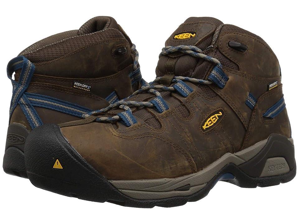 KEEN Utility Detroit XT Mid Steel Toe Waterproof (Cascade /Orion Blue) Men's Work Boots Product Image