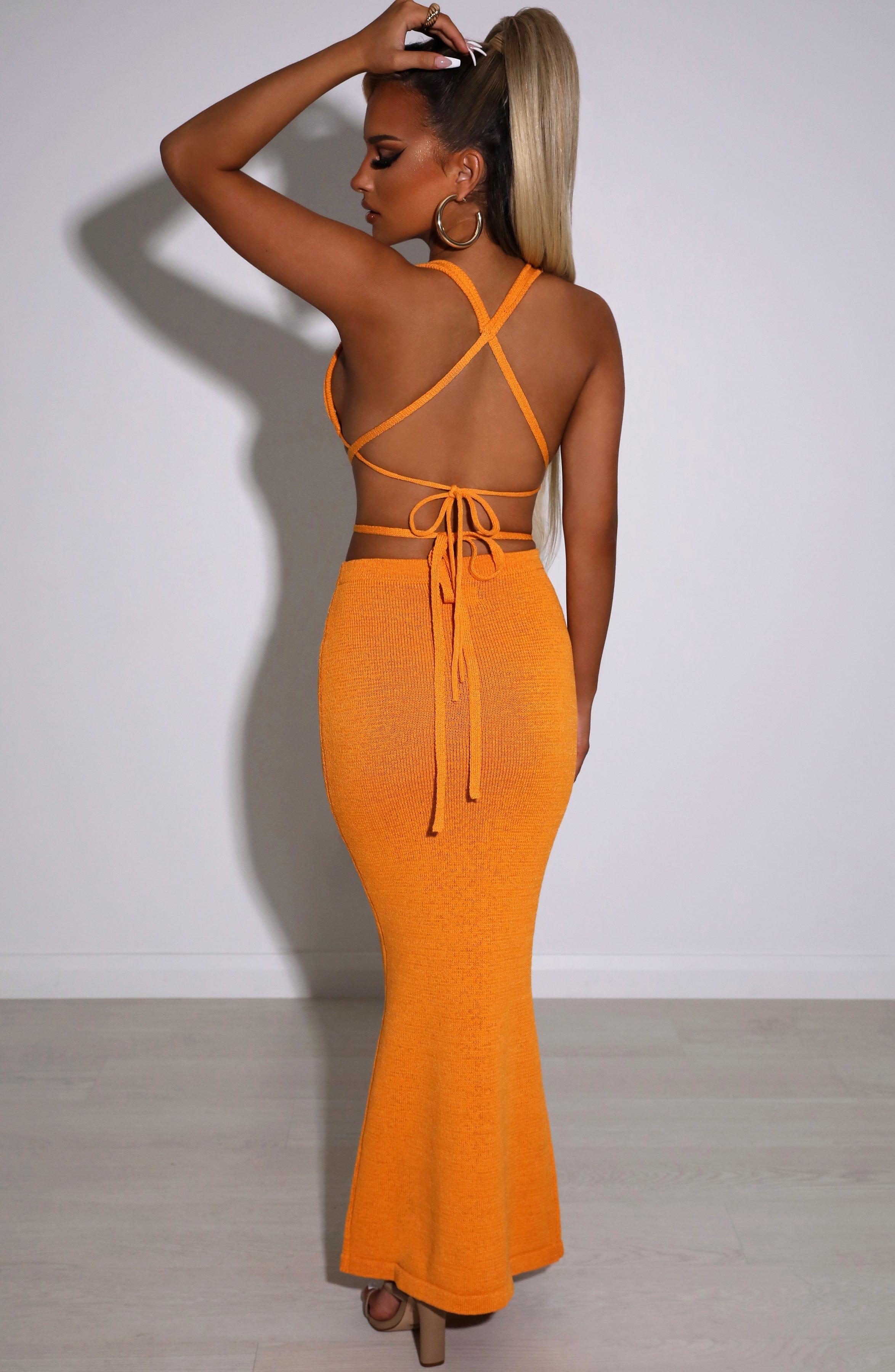 Alexa Maxi Skirt - Tangerine Product Image