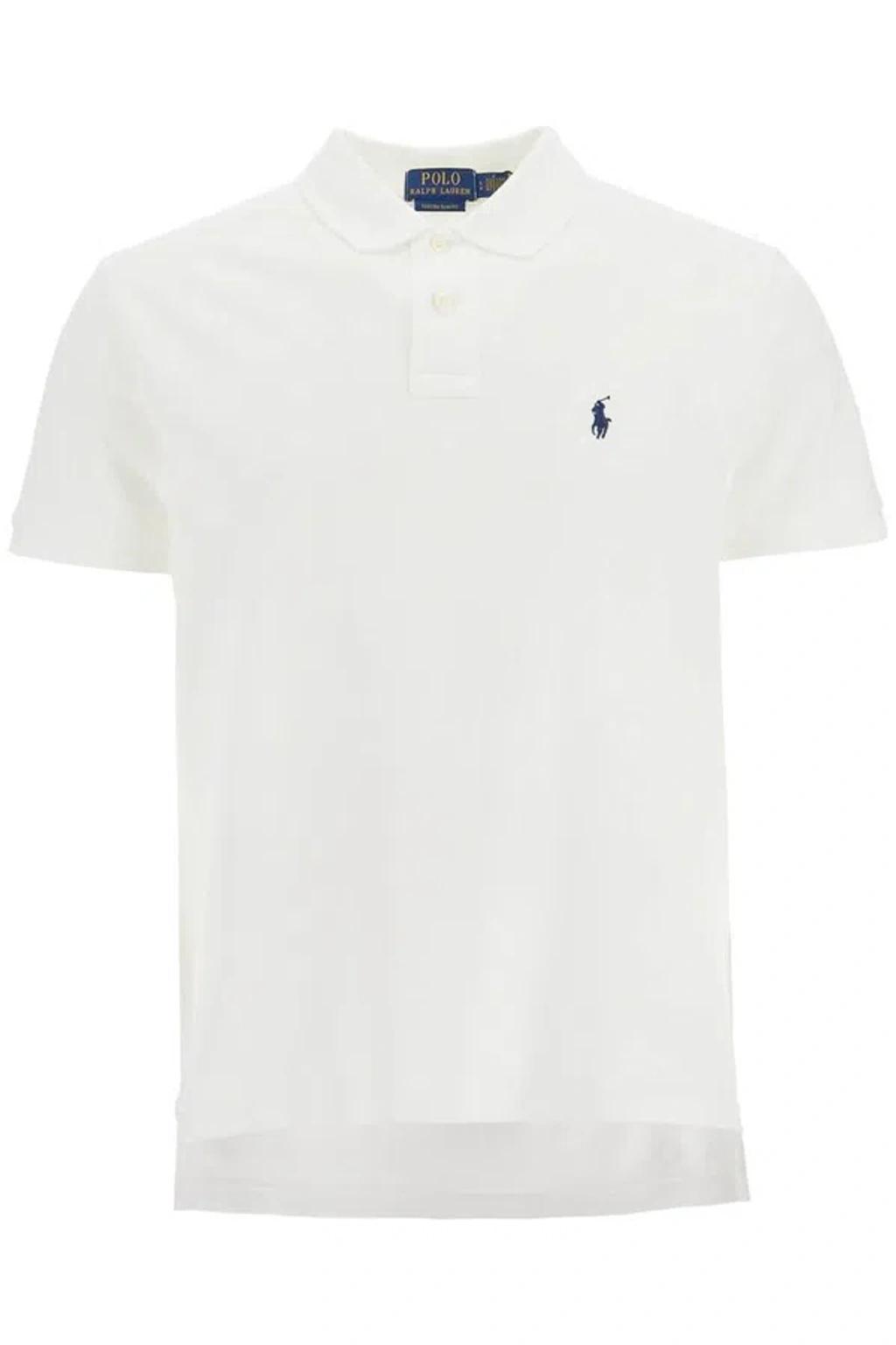 Slim Fit Pique Polo Shirt In White Product Image