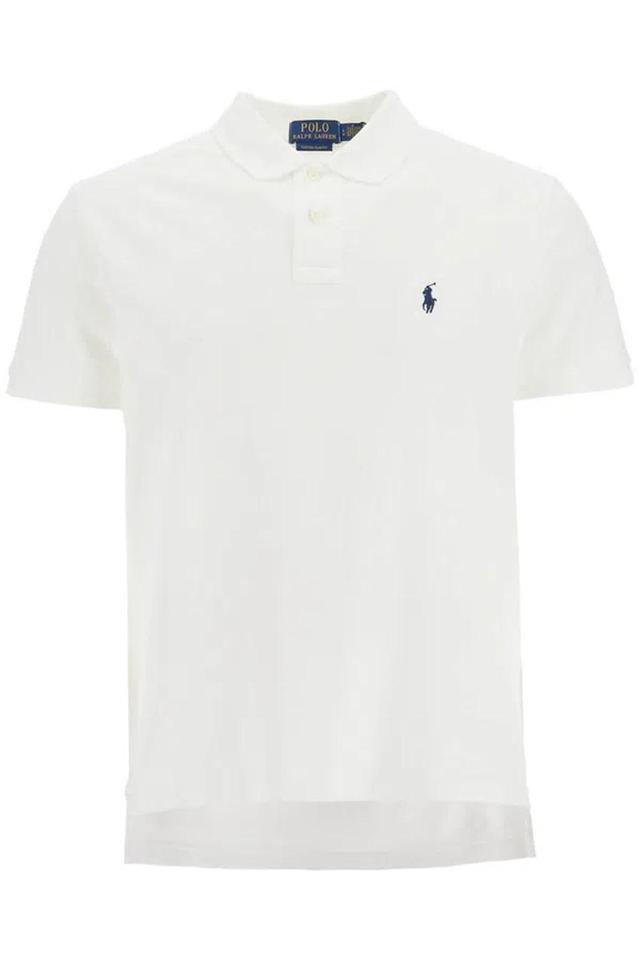 Slim Fit Pique Polo Shirt In White Product Image