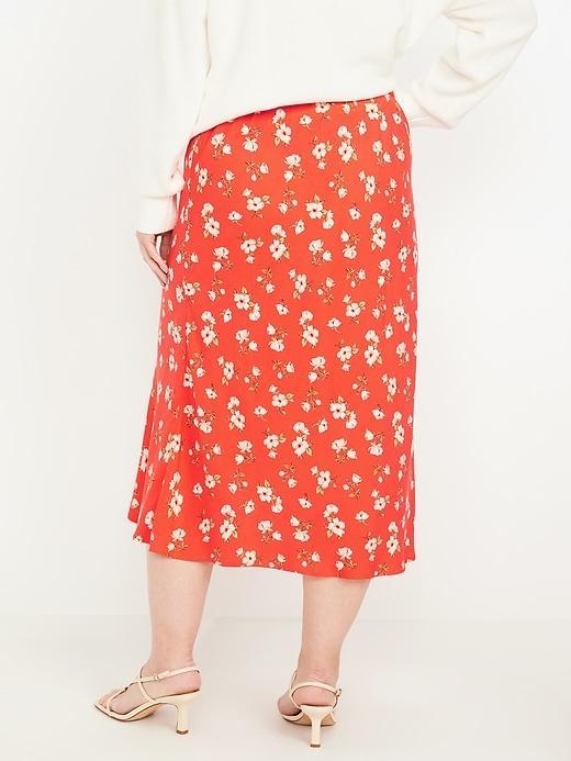 Crepe A-Line Midi Skirt Product Image