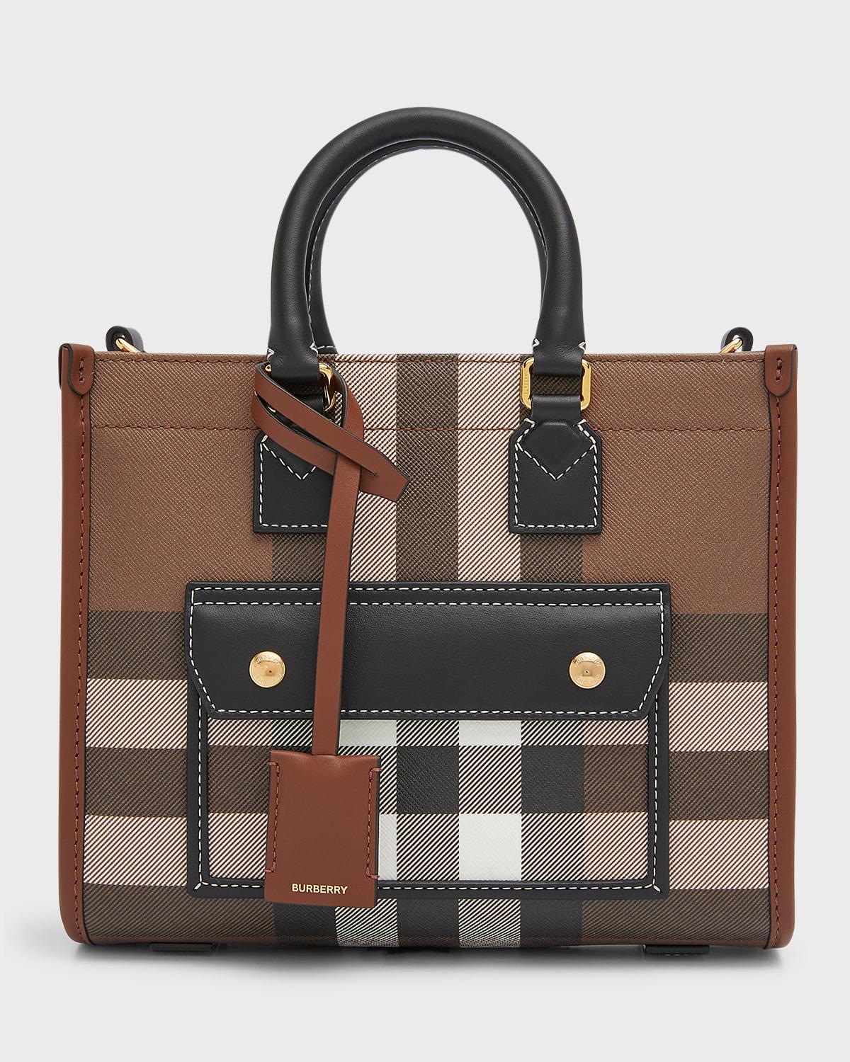 Womens Mini Freya Check Tote Product Image