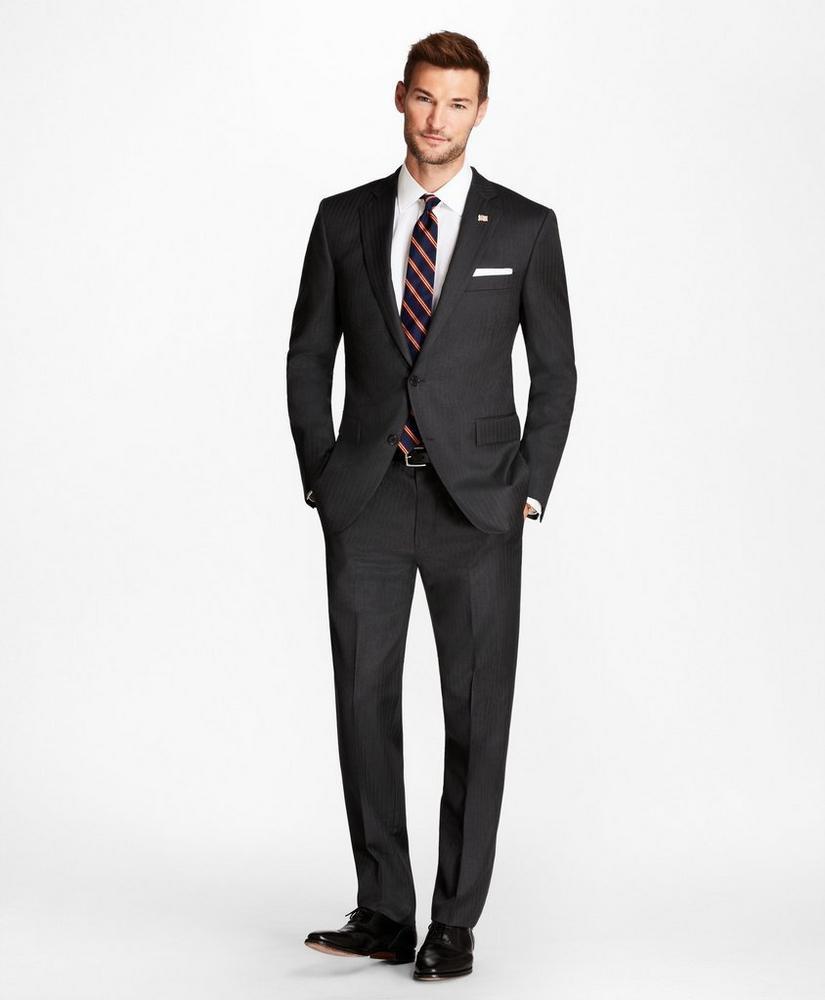 Classic Fit Grey Herringbone 1818 Suit Product Image